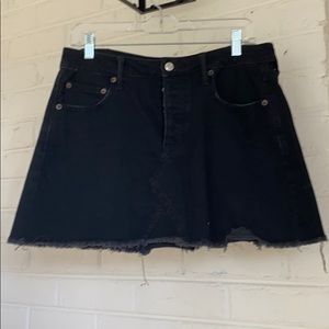 Black Denim Skirt
